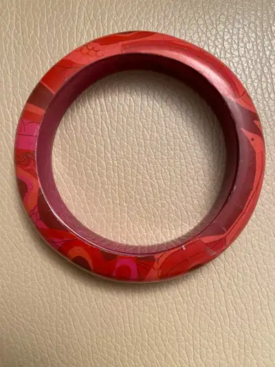 Raven  Andrew Williams Haida Wood Signed Bangle Bracelet, View more