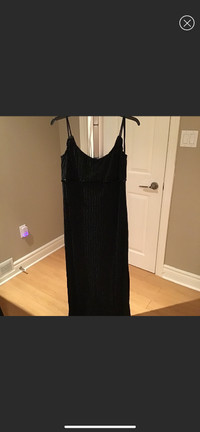 Black sequin evening gown