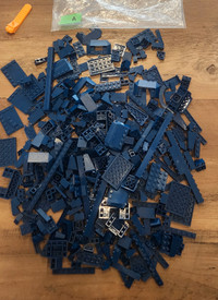 1 pound of Dark Blue Lego