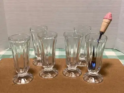 Set of Eight Vintage Parfait Glasses., View more