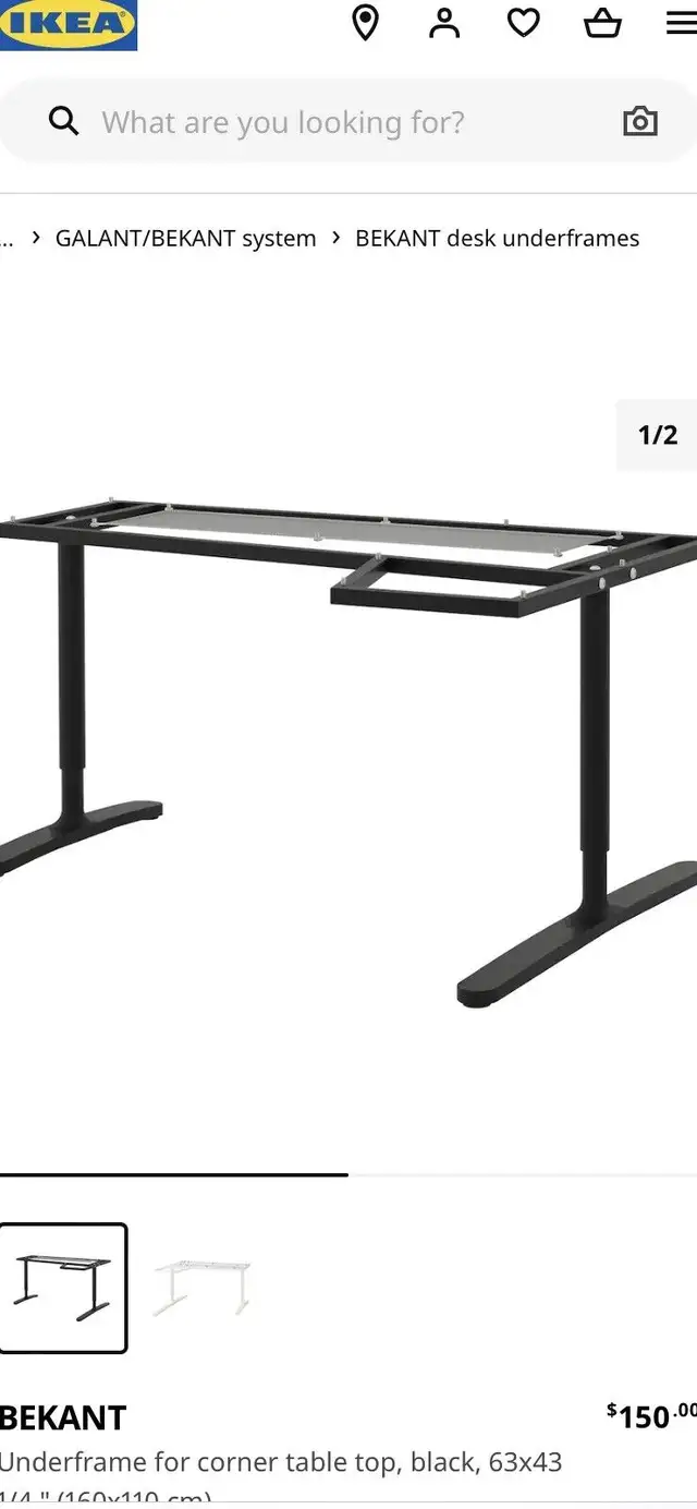 IKEA Desk frame as pictured  in Bookcases & Shelving Units in Bedford - Image 2