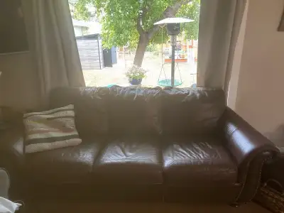 Brown Leather Couch , View more