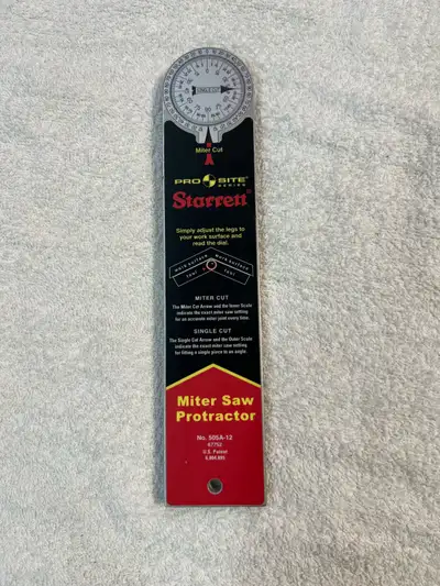 STARRETT NO. 505A-12 MITER SAW PROTRACTOR, View more