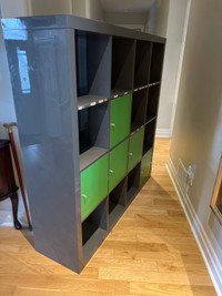 4 x 4 ikea Kallax shelving unit 