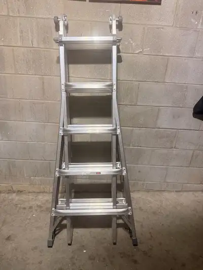 Mastercraft 21’ Grade 1A Aluminum Multi- Task Ladder Heavy Duty Construction and Industrial Ladder B...