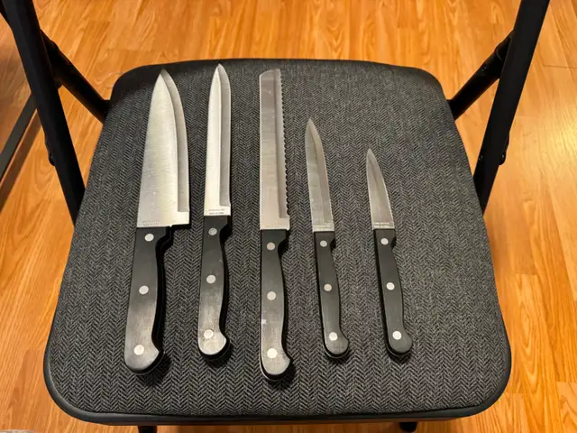 Amazon Basics Kitchen Knife Set with Block510361614702366720