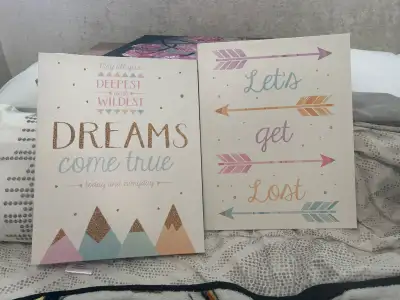 2 set of inspirational canvas, View more