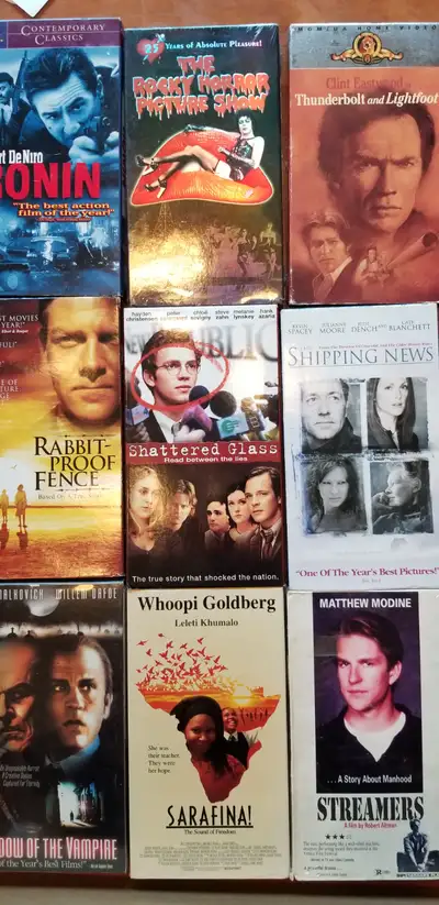 VHS films (see titles and prices in listing), View more