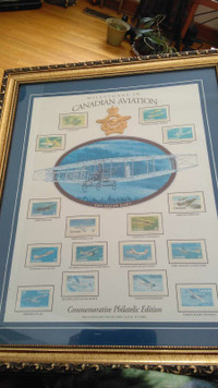 Canadian Aviation framed stamps $150 in COBOURG 