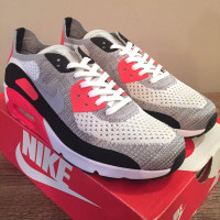 AIR MAX 90 ULTRA 2.0 FLYKNIT -INFRARED Sz.9 US Mens -DS