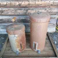 Antique water well cream can coolers