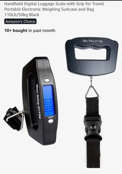 Firm New open-box handheld digital luggage scale, perfect for travel, making it easy to weigh your s...