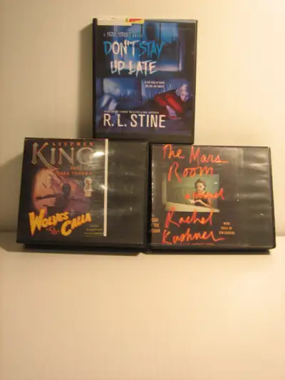 3 CD  BOOKS STEPHEN KING , R.L.STINE , RACHEL KUSHNER, View more