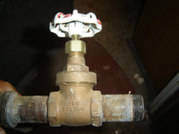 $10 · Black steel pipe and fittings and brass gate valves