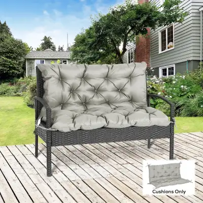 grey 2-Seater Garden Bench Cushion Swing Chair Mat Replacement , View more