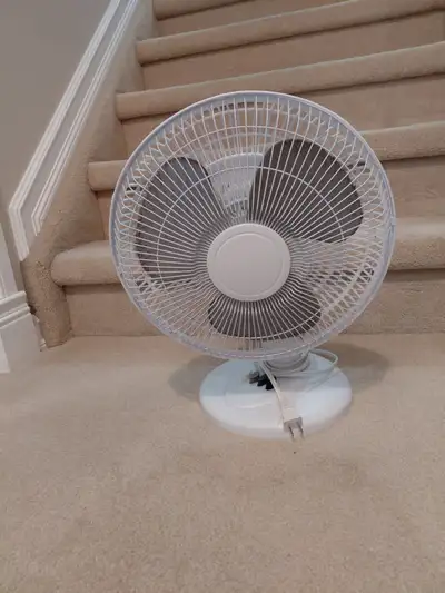 Fan - White Oscillating Desk Fan 16 inch tall, View more