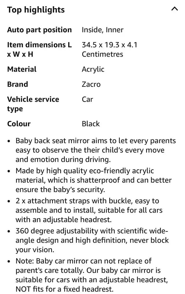 Car seat mirror in Strollers, Carriers & Car Seats in City of Toronto - Image 4