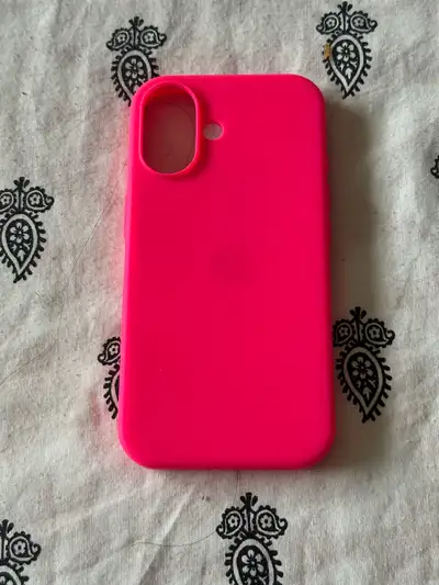 iPhone 16 pink silicone case, View more