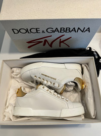 Dolce and gabbana calf skin sneakers 