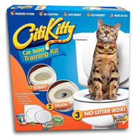 CitiKitty cat toilet training kit + automated toilet flush