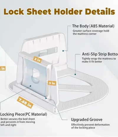 Lock Sheet Holders: Heavy-Duty Clips, White, View more