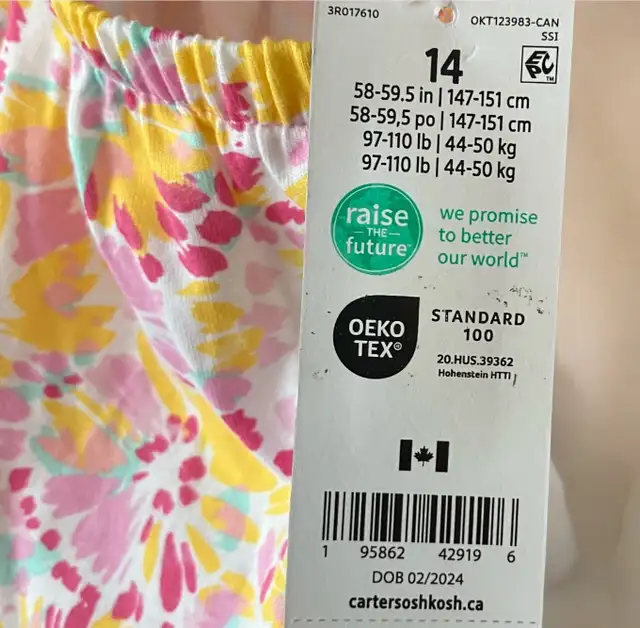 NEW Girl's Oshkosh B'Gosh Floral Print Ruffle Tank Top Size 14 in Kids & Youth in Winnipeg - Image 5
