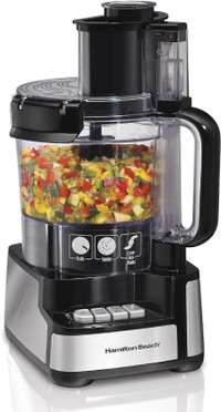 Hamilton Beach 12 Cup Stack and Snap Food Processor ,Black