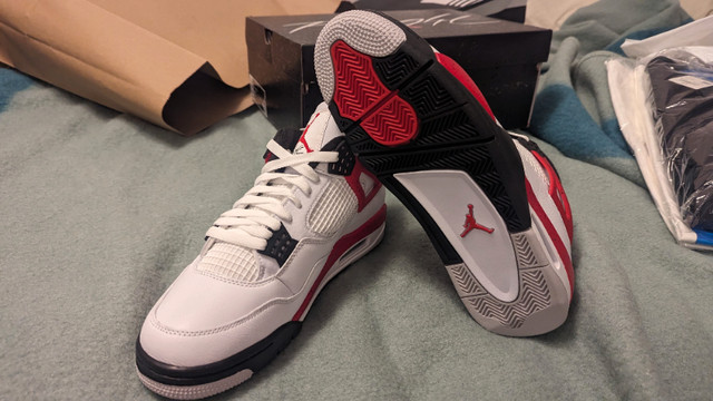 Mens Size 11 Air Jordan 4 Red Cement - Brand New, Authentic in Men's Shoes in City of Toronto - Image 4
