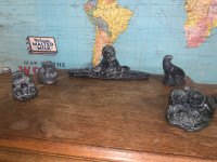 X5 small handmade in Canada Inuit figurines 