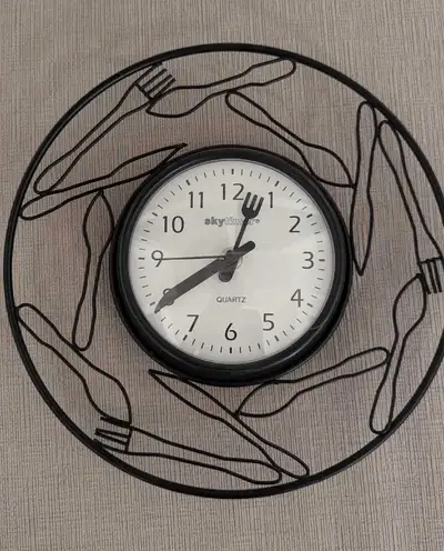 Black Kitchen Wall Clock, View more