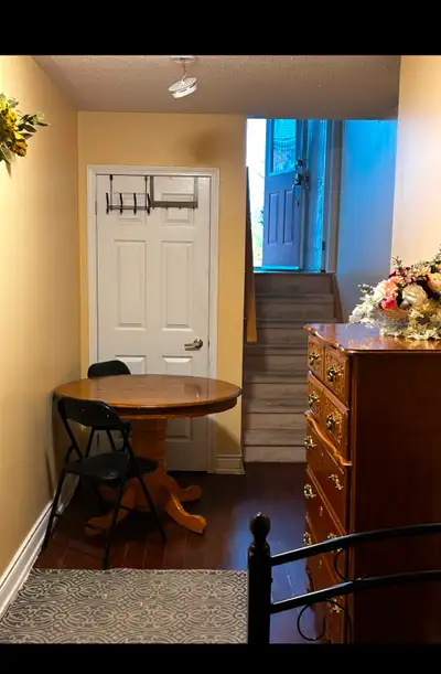 Available immediately furnished room , close to 401 Morningside and Shepherd, minutes to TTC and Go...