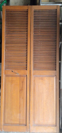 FOLDING SOLID WOOD DOORS-EXCELLENT CONDITION!!