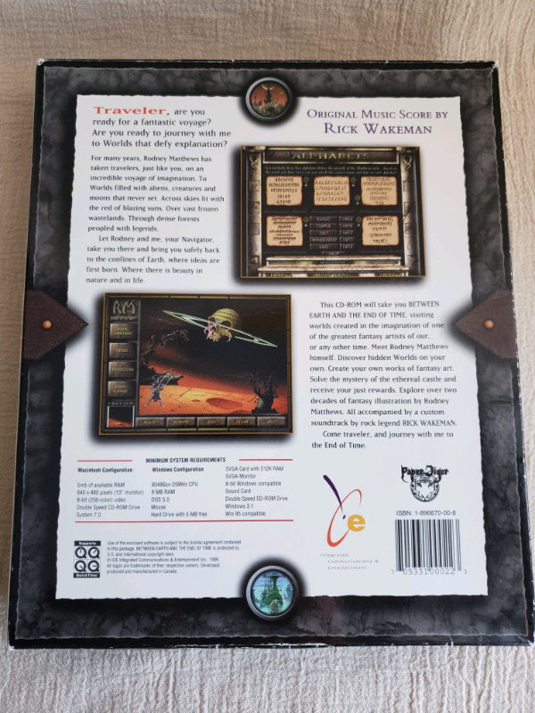 Vintage 1995 Between Earth and the End of Time Computer Game64396367926659124