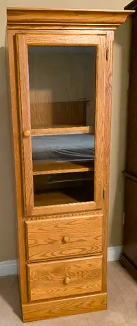 Solid Oak Cabinets, Drawers & Shelves