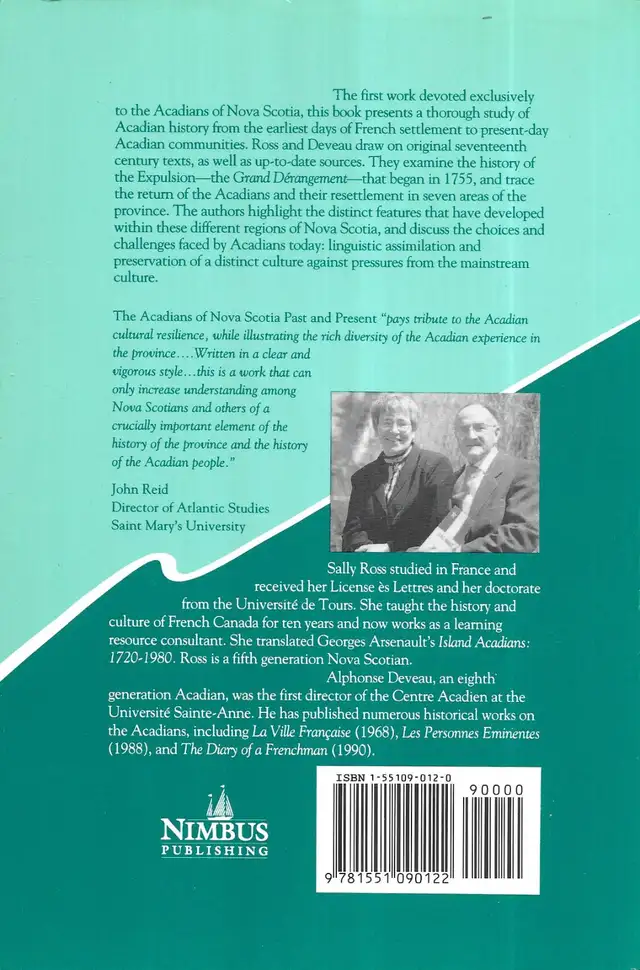 THE ACADIANS OF NOVA SCOTIA: Past and Present - Sally Ross 199263008307547265121