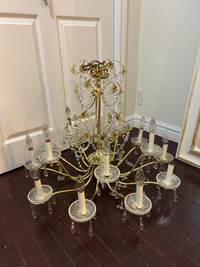 Vintage crystal chandelier , clean and perfect condition 