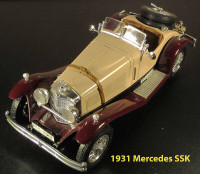 Vintage 1931 Mercedes SSK Convertible Diecast