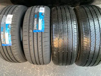 one complete set of 215/55/16 all season tires. Firestone FT140. Great condition. Made in USA. $320...