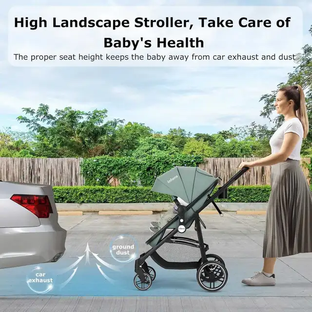 Infant Stroller and Reversible Bassinet Pram in Strollers, Carriers & Car Seats in Ottawa - Image 8