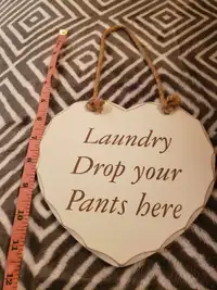 Wooden laundry sign