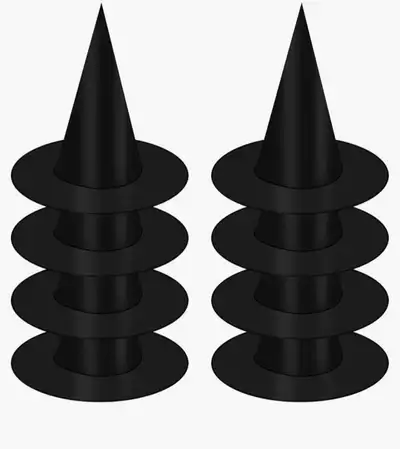 12pcs Halloween Witch Hats Black Hanging Floating Witch Hat Costume Suitable for Halloween Party Dec...