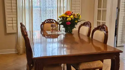 made in India, solid wood dining table and 6 chairs , View more
