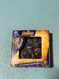 Avengers Infinity War stacking glass coaster set
