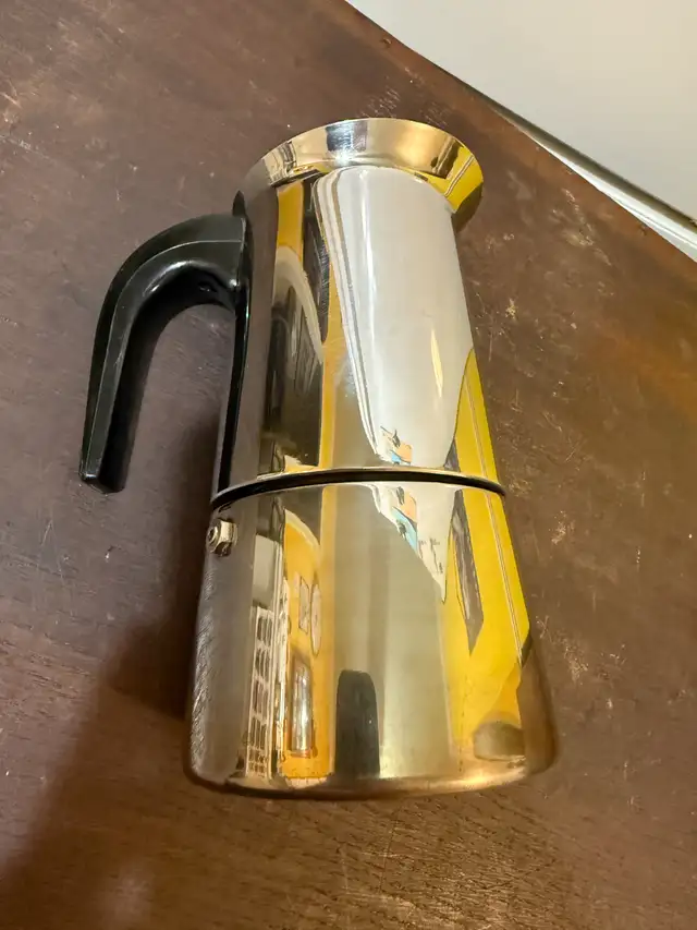 Vintage Cook O Matic-Stovetop Espresso Coffee Pot 2-3 Cup INOX I in Arts & Collectibles in Oshawa / Durham Region - Image 3