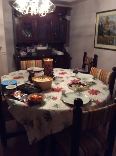 Solid Dark Wood Dining Set with China Cabinet, View more