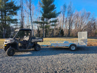 2020 CAN AM DEFENDER with QUAD SERIES GALVANIZED TRAILER