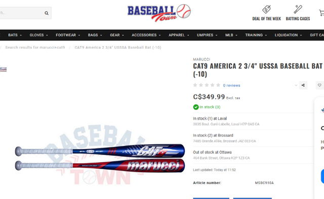 ***SOLD*** 2021 Marucci CAT9 30in/20oz Drop 10 Baseball bat in Baseball & Softball in Markham / York Region - Image 10