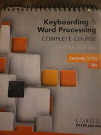 keyboarding and word processing book