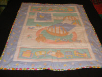 HANDMADE QUILTED CRIB QUILTS - PATCHWORK BACK