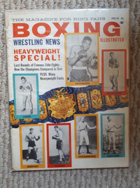 Wrestling Boxing Magazine lot x 8 1961-66 Marciano Dempsey Clay